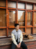 准者棒球服外套男装2025春夏新款美式复古PU皮袖休闲宽松运动夹克开衫 灰蓝【常规款】 L 实拍图