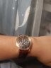 罗宾尼【品质严选】手表男士全自动机械表休闲超薄防水品牌腕表商务皮带 玫壳-黑面皮带款 实拍图