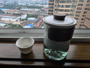 不拙户外旅行茶具套装便携式功夫陶瓷泡茶器家用车载旅游茶具快客杯 1-雅白-云海快客杯(1壶3杯) 实拍图