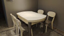全友家居 意式简奢餐桌椅组合 多功能可折叠圆桌 岩板台面餐桌670102功能餐桌D(1.3米)+670102餐椅D*4 晒单实拍图