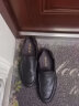 百丽商务皮鞋男商场同款夏季羊皮打孔套脚豆豆鞋344E4BM2 黑色 40 实拍图