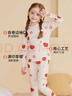 顶瓜瓜女童秋衣秋裤套装小女孩睡衣春秋薄长袖儿童保暖内衣套装米色160 实拍图