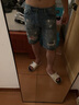 宇项夏季新款短裤男士薄款五分裤牛仔百搭青少年潮流复古大破洞中马裤 深蓝色 M（28 29） 实拍图