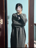 翊尚美长款针织衫女开衫外套毛衣女秋冬季新款慵懒风宽松显瘦显高大衣 青木灰色秋冬款【实物颜色稍浅】 均码【推荐80-140斤】 实拍图