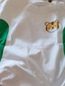 标点熊超萌可爱婴儿包屁衣男女宝宝三角哈衣新生儿童短袖爬爬服薄款夏季 尾巴小虎绿 80码 建议身高73-80 实拍图