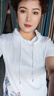 玖卡依纯棉连帽短袖t恤女2025夏季新款宽松韩版体恤衫休闲短袖上衣女装 白色-右下女孩 XL 建议110-125斤 实拍图