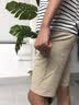 夏冰妮休闲短裤男士夏季棉质潮牌运动五分裤男薄款舒适沙滩裤工装男裤子 卡其色 32 （建议120-135斤） 实拍图