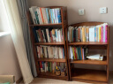 罗森（LUOSEN）书架简约落地实木储物书架柜客厅卧室多层收纳架置物架 三层胡桃 实拍图