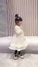 安妮优儿女童连衣裙秋装女宝宝2025新款儿童秋季裙子小女孩洋气公主裙秋款 香槟色 110 实拍图