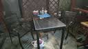 铜强户外桌椅岩板庭院防腐室外休闲餐桌花园露天阳台咖啡厅桌椅组合 120*70单桌 实拍图