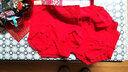 安优棉4条装本命年红色女士内裤女棉质面料高腰收腹中腰无痕三角裤马年 E盒（4条高腰） L 【推荐100-120斤】 实拍图