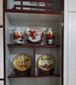 傲世景德镇陶瓷器中式摆盘工艺品客厅摆件办公室博古架装饰品开业礼物 描金家和万事兴（配龙头底座） 实拍图