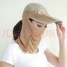 笙格儿防晒帽子女夏季遮阳帽骑车遮脸户外太阳帽折叠速干登山凉帽男钓鱼 橘色 均码 实拍图