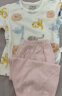 aqpa婴儿内衣套装夏季纯棉睡衣男女宝宝衣服薄款分体短袖 色块动物 80cm 实拍图