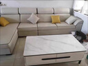 2025新款乳胶科技布沙发简约现代大小户型可拆洗布艺沙发客厅转角 浅灰色棉麻[海绵款] 2.55m 双位+贵妃 实拍图
