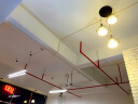 艺标北欧风格现代家居简约餐厅吊灯创意loft灯具钻石铁艺吧台装饰灯饰 单头款25CM直径 送7瓦LED暖光 黑色灯体白色布罩 实拍图