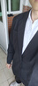 柏斐荻春季西服男士韩版修身上衣外套伴郎新郎结婚商务职业正装小西装男 黑色 L 实拍图