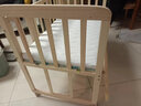 笑贝乐婴儿床拼接大床实木无漆多功能新生儿童可移动摇篮宝宝bb床无漆床 实木床+棕垫+五件套（备注花色） 单层大床（102/60)0-3岁 实拍图