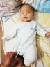 贝贝怡【官方发售】婴儿衣服新生儿连体衣系带绑带哈衣婴儿内衣 绿色L477（夏季薄款） 6个月/身高66cm 实拍图