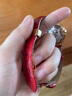 真皮手表带适配飞亚达四叶草LA8262.GWSS女士红紫绿白黑色亮光蝴蝶扣漆面皮表带16 18MM 红色-蝴蝶扣 16mm 实拍图