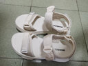 回力凉鞋女夏季新款厚底鞋子学生平底魔术贴软底沙滩运动女鞋 米色 39 实拍图