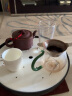 御泉 手绘陶瓷茶盘家用 圆形茶海干泡台储水茶托盘功夫茶具小茶台30cm 蓦然禅风茶盘 实拍图