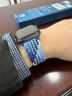 飞利浦适用苹果手表表带编织尼龙apple watch表带ultra2/iwatch/S10/9/8/7/6 【蓝莓色】简约透气 42/44/45/49MM/S码 实拍图