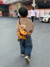 诺狐儿童腰包男女卡通动物造型收纳胸包外出旅行透气小斜跨包户外游玩 小狮子 实拍图