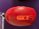 罗技（Logitech）M590 轻音鼠标 无线蓝牙双模 2台设备秒切换 办公鼠标 对称鼠标 带优联接收器 宝石红 实拍图