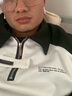 POUM卫衣男秋冬季保暖加绒美式复古潮流半拉链男装上衣服宽松休闲外套 ZPFS-6760白色 XL 实拍图