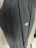 特步（XTEP）儿童童装男女童大童百搭舒适休闲梭织长裤 纯正黑 150cm 晒单实拍图