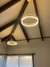 凡甄极简创意吊灯卧室灯简约餐厅灯温馨大气房间灯具广东中山灯饰 金色50CM精灵无极50W 实拍图