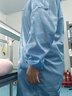 星工（XINGONG）防静电大褂 翻领纽扣无尘衣 洁净室防尘大褂工作服可定制 蓝色 XXXXL码 实拍图