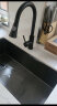 东鹏（DONGPENG）水槽单槽厨房304不锈钢钛黑纳米手工槽洗菜盆洗碗池台上台下盆 纳米手工单槽含龙头68*43cm 晒单实拍图