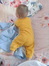 舒贝怡婴儿衣服新生儿连体衣满月宝宝哈衣秋冬保暖周岁男女童爬爬服蓝80 实拍图