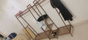 竹艺佳（ZHUYIJIA） 简易衣帽架卧室衣服架收纳架落地挂衣架置物架层架楠竹衣服架子 茶色50款梯形衣帽架 实拍图