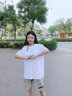 澳贝妮纯棉短袖男女同款夏季全棉纯色t恤半袖打底衫100%新疆棉上衣体恤 白色 XXL  135-155斤 实拍图