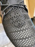 LZDZN夏款男士男鞋子运动2024新款夏天网眼布透气网鞋镂空一脚蹬皮凉鞋 黑白 44 实拍图