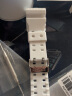 适用于卡西欧casio gshock树脂手表带GA-110GB GD120 700 400橡胶表带 白色银扣 实拍图