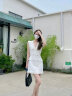 巴尔曼保罗 轻奢名媛小香风白色v领连衣裙夏季时髦修身无袖包臀裙 白色 M 晒单实拍图