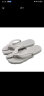 欣沁旅行拖鞋便携式可折叠软底防滑人字拖沙滩夹板拖鞋 浅灰色 实拍图