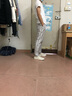 都美姿夏季裤子男韩版潮流直筒运动长裤青少年学生条纹男士休闲裤男帅 灰色 29 实拍图