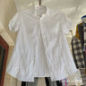 超媛 CHAOLUASO 短袖衬衫女夏季白衬衫OL职业装修身商务正装面试工作服装打底衬 白色方（暗扣） M (36) 【86-95斤】 实拍图
