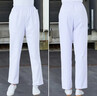 沃巴伦松紧护士裤子白色工作裤大码夏天薄款蓝色白大褂护士服工作服工装 白色厚款护士裤 XXL 实拍图