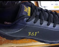 361°男鞋运动鞋男秋冬季新款男士休闲鞋防水旅游鞋黑色加绒跑步鞋子 曜石黑/361度白[皮面] 46 实拍图