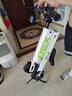威尔杰迪折叠电动车轻便折叠滑板车超轻迷你助力代步便携双轮小型滑板车 QEX/双折把/贵族白/双碟刹 实拍图