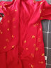 贝瑞加（Babyprints）婴儿衣服新年宝宝满月服新生儿红色连体衣纯棉新年礼物 祥云59 实拍图