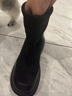 卓诗尼厚底短靴女2025年冬新款弹力靴袜春秋女靴子英伦风加绒瘦瘦马丁靴 黑色-绒里 38 实拍图