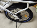 凤凰（PHOENIX） 折叠自行车女男儿童学生女士超轻便携免安装载变速折叠小轮单车 【双减震碟刹】20寸单速条轮白色 实拍图