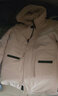啄木鸟（TUCANO）冬季中长款羽绒服男士大码白鸭绒连帽羽绒服男青年保暖外套男上衣 059中长款米白 XL (120-140斤） 实拍图